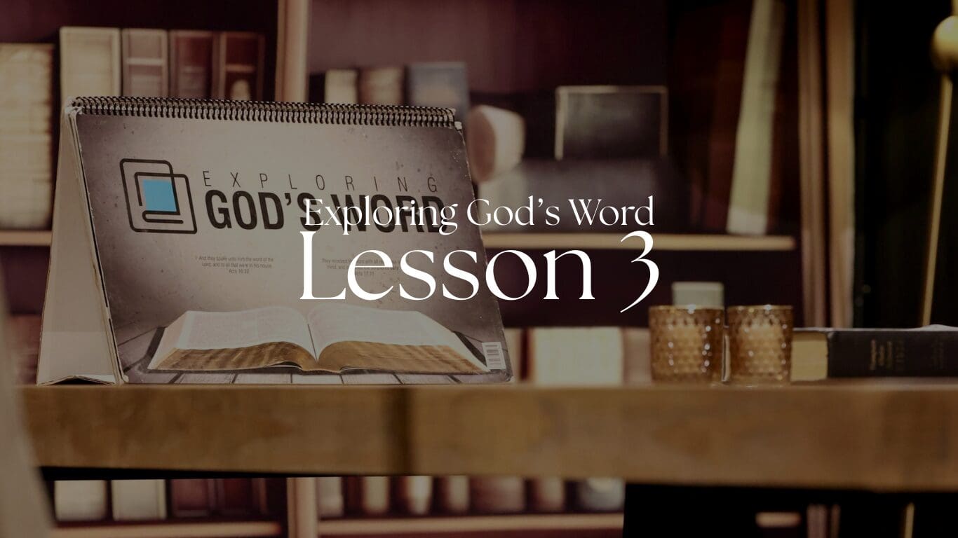 Bible Study Lesson 3